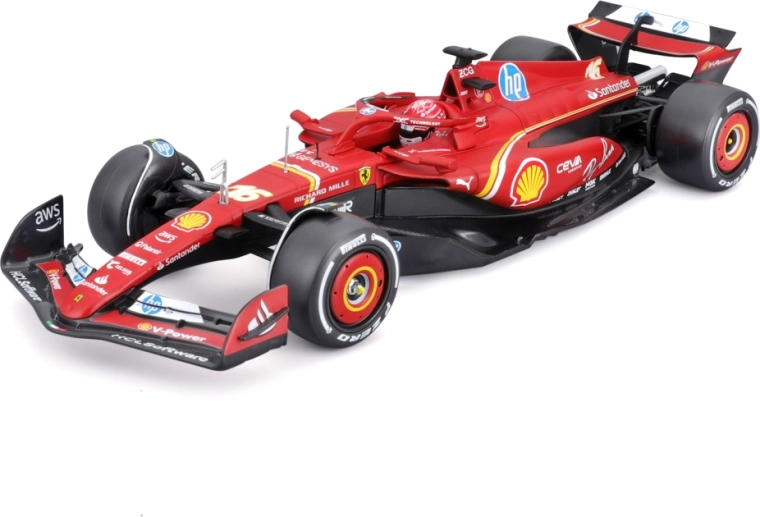 Bburago Ferrari SF-24 (2024) Charles Leclerc 1:24 i akrylboks