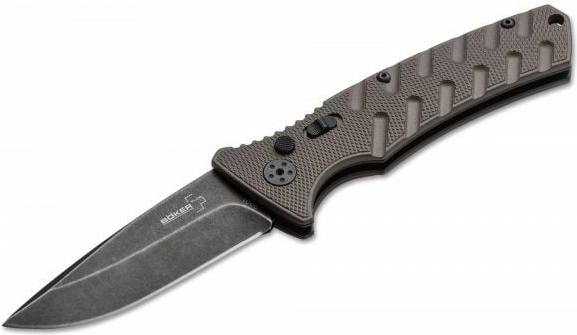 Böker Plus Strike Drop Point Coyote automatisk foldekniv