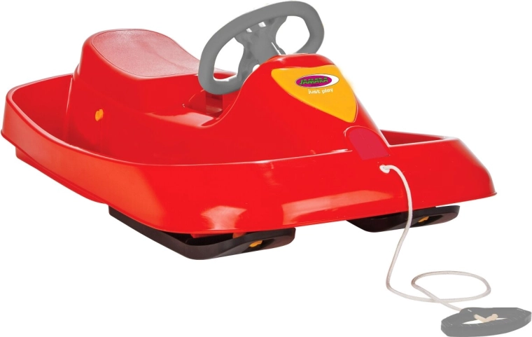 Børnekælken Snow Play Ralley 100 cm rød med rat og bremse