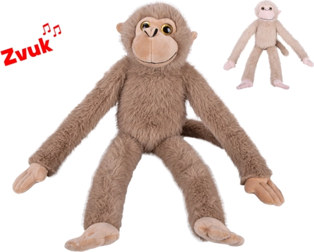 Plysabe abe med lyd 55 cm