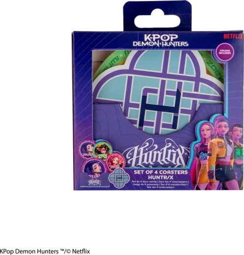 K-pop Demon Hunters sæt med 4 bordskånere Huntrix