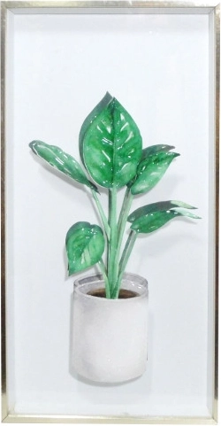 Indrammet billede med blomst 20 × 40 cm