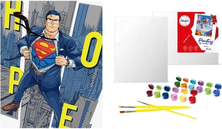 Mal efter tal Warner Bros. Superman: håb 40 × 50 cm