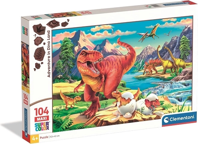 Clementoni maxi puslespil 104 Adventure in Dino