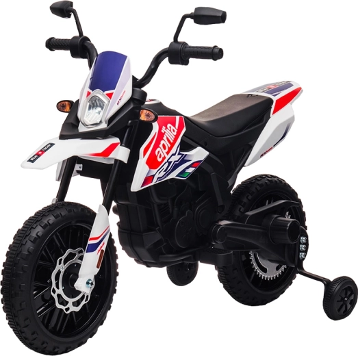 Børne-el-motorcykel Aprilia RX-125 hvid