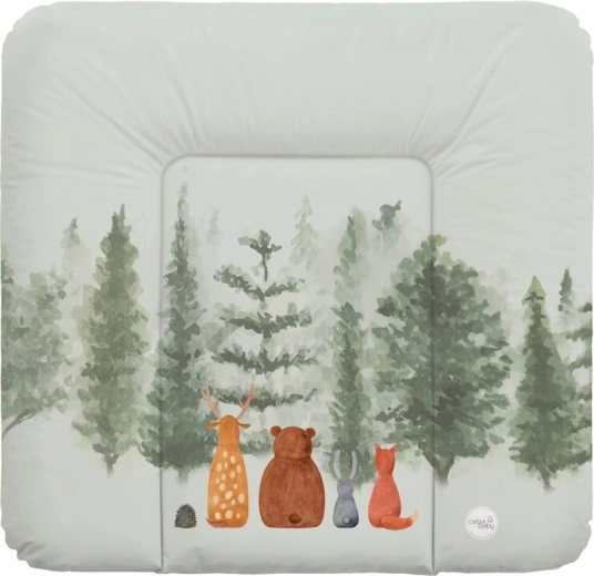 Ceba Baby blød puslepude til kommode 75 × 72 cm Basic Forest Companions