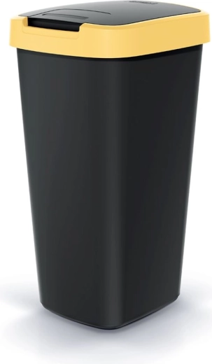 Affaldsspand Compacta Q Flap 25 l med gult låg
