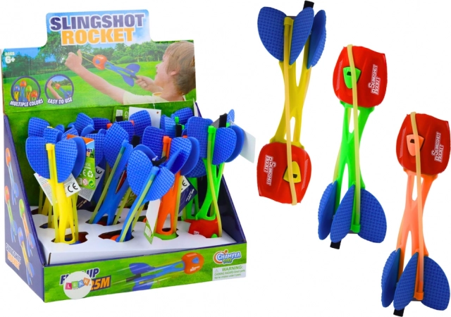 Farverig skumkasteraket med rækkevidde på 25 meter