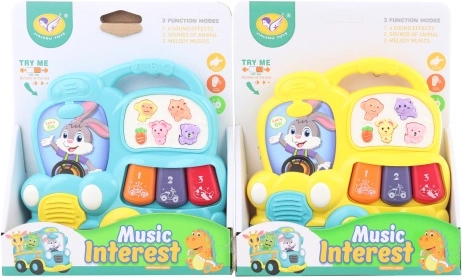 Børneklaver formet som bus med dyrelyde