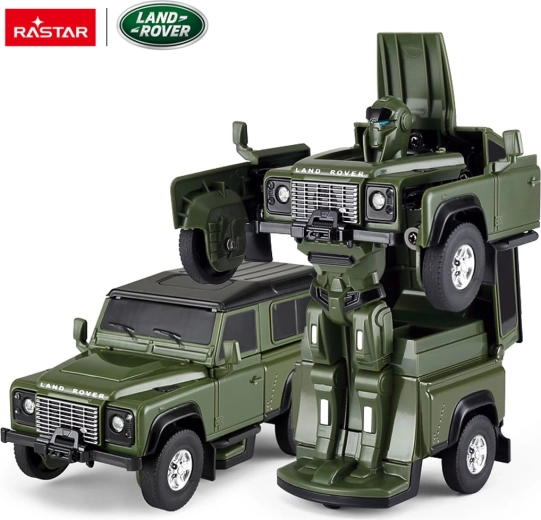 Metalbil og robot 2-i-1 Rastar Land Rover Defender 1:32 grøn - 1 stk.