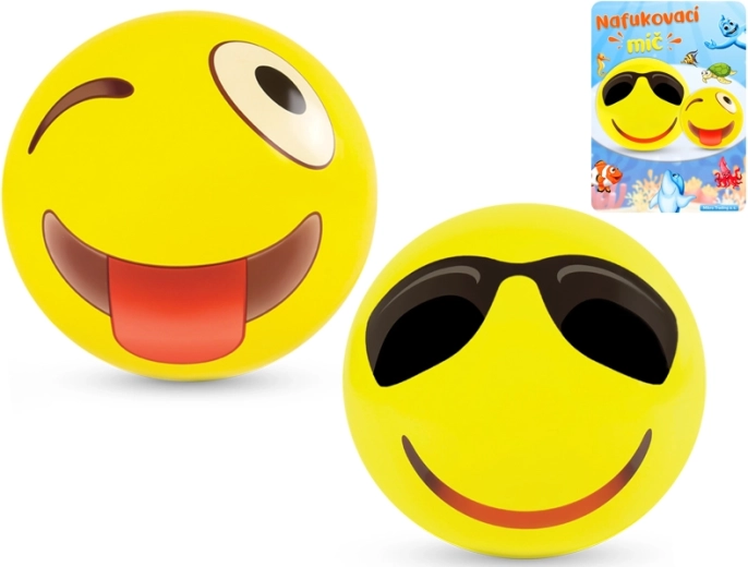 Oppustelig smiley-bold 50 cm - 1 stk.