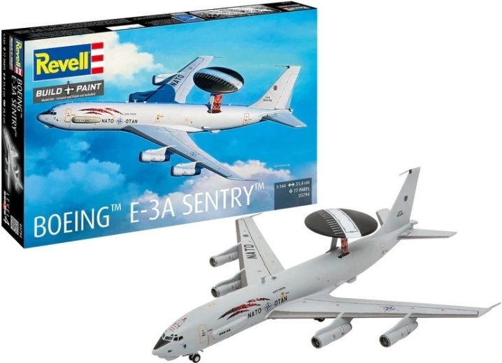 Plastikmodel af flyet Boeing E-3A Sentry 1:144