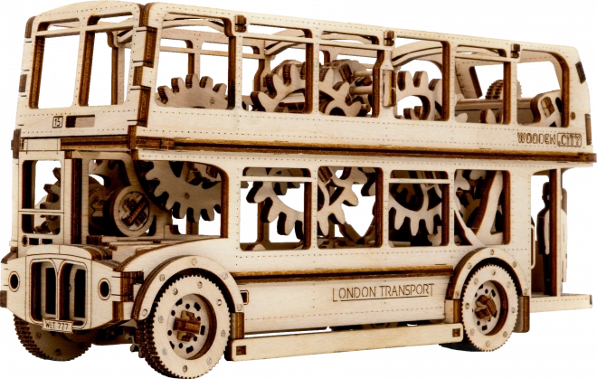 Træ 3D‑puslespil – Londonbus