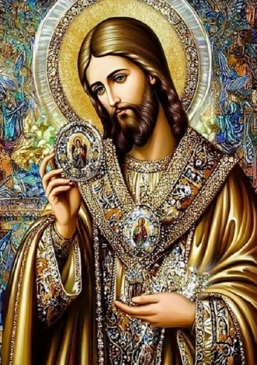 Norimpex diamantmaling – ikon af den hellige Jesus 30 × 40 cm