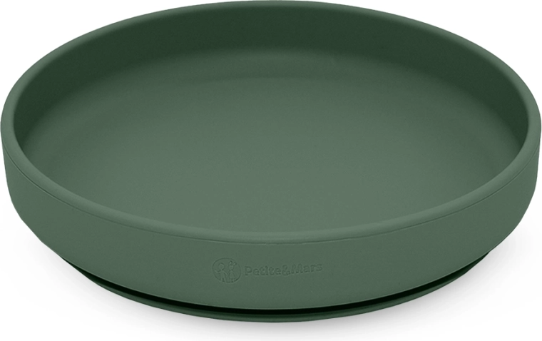 Silikonetallerken med sugekop PETITE&MARS Take&Match Misty Green 6 m+