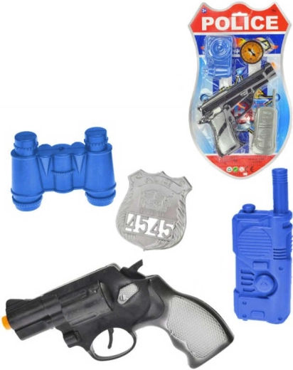 Politiets klappistol 18 cm med tilbehørssæt (kamera/kikkert)