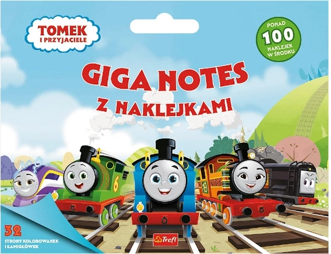 Thomas og vennerne giga-notesbog med klistermærker
