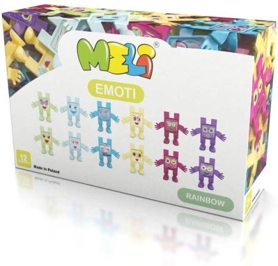Meli Emoti Rainbow byggesæt - 12 dele