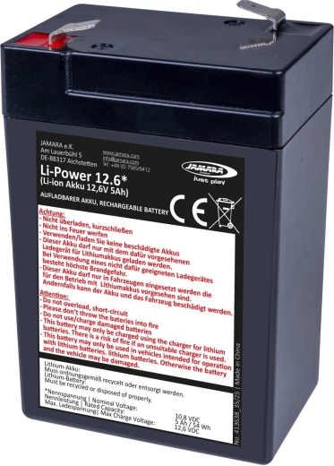 JAMARA lithium-ion-batteri Li-Power 12,6 til elektriske køretøjer