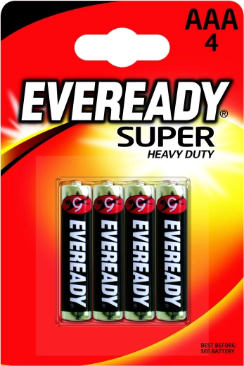 Energizer Eveready AAA R03 1,5 V zink-klorid batterier, 4 stk.