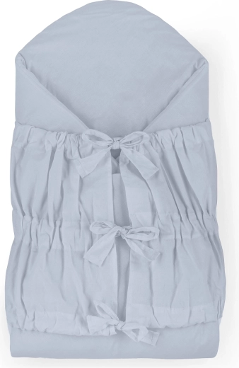Petite&Mars snørebabyvikle nurse med kokosindlæg dusty blue 75 x 75 cm