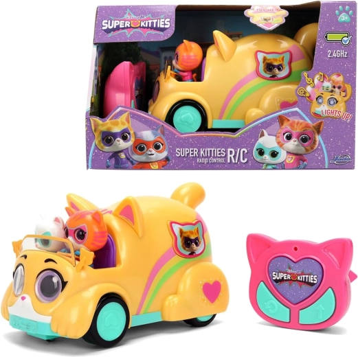 Jada Toys SuperKitties fjernstyret RC-bil med Ginny og Bitsy