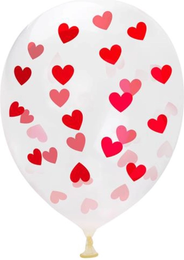 TORO balloner 30 cm med hjerteprint, 5 stk.