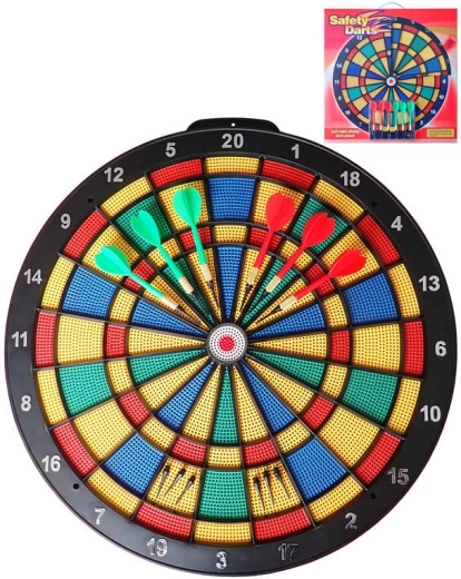 Acra blød perforeret dartskive 45 cm med 6 pile