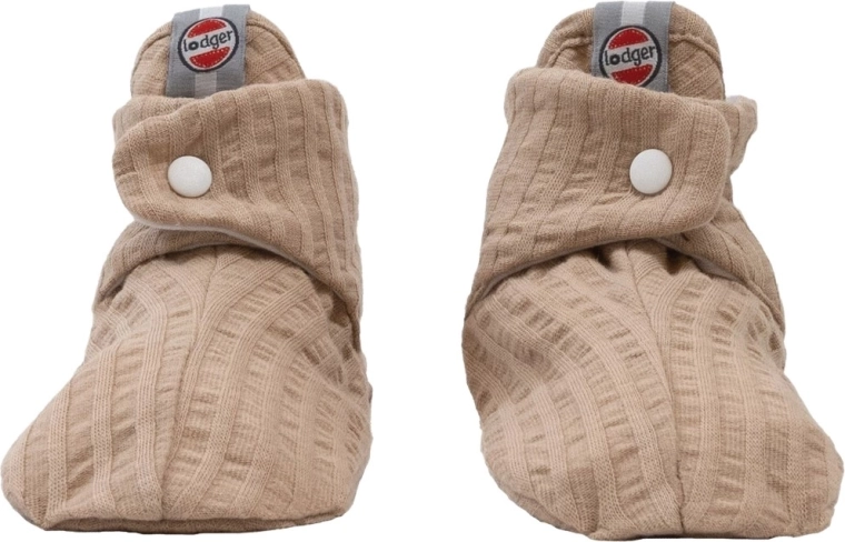 Lodger bomuldssko seersucker beige 3–6 måneder
