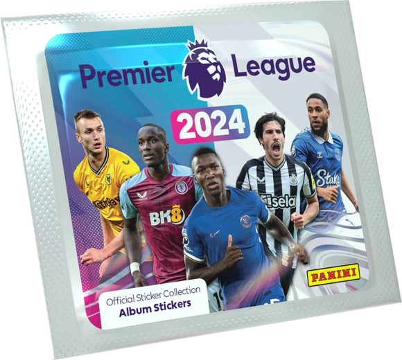 Panini Premier League 2024 samlerklistermærker – pakke med 5 stk.