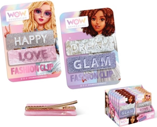 Sæt med 2 moderigtige hårclips WOW Generation Fabulous Glam