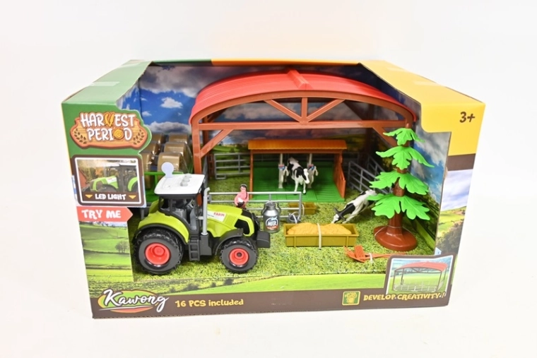 Landmandssæt med traktor (16 dele)