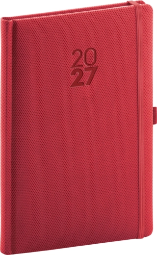 Notique ugekalender Diamante 2027 rød 15 × 21 cm