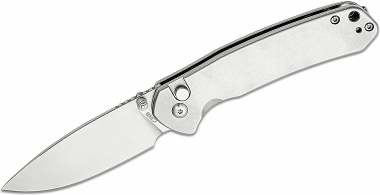 CJRB Pyrite Steel foldekniv 7,9 cm, fuldmetal stonewash