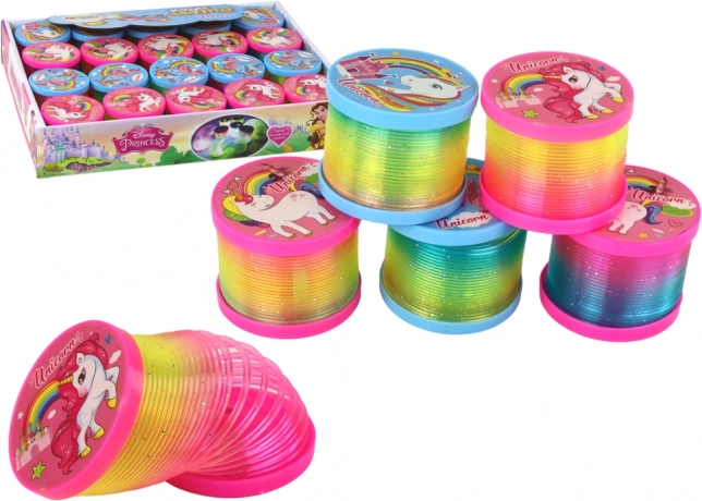 Regnbuefjeder med LED-effekt – enhjørningemotiv