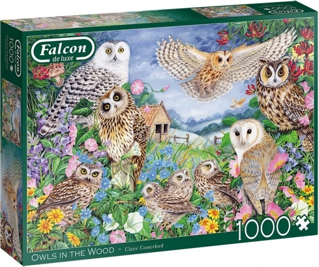 Puzzle FALCON ugler i skoven, 1000 brikker