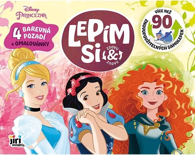 Disney Prinsesser – genanvendelige statiske klistermærker og malebilleder