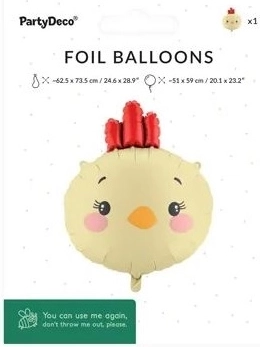 Folieballon Kylling (kylling) mix 51 × 59 cm