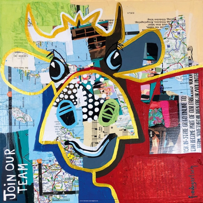 Firkantet puslespil Plettet ko 1000 brikker