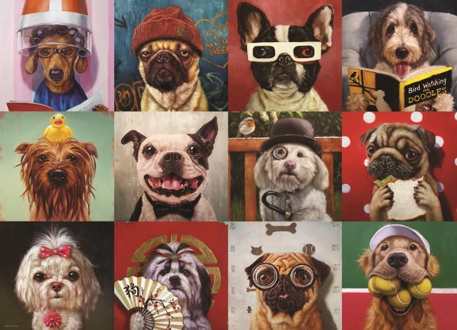 Puslespil Sjove hunde 1000 brikker