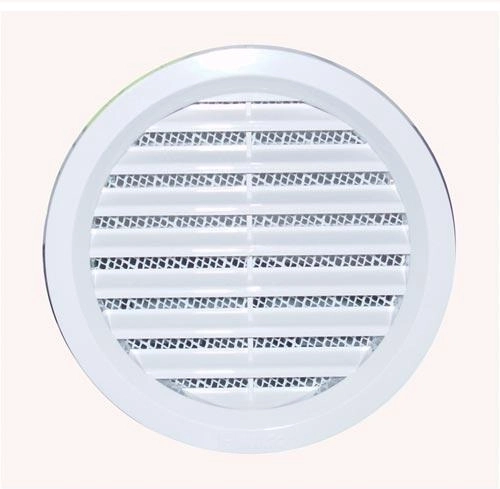 Ventilationsrist med net, diameter 100 mm, hvid