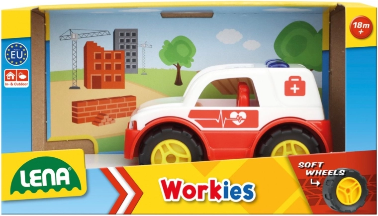 LENA Workies ambulance 12 cm i æske