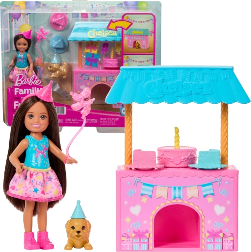 Mattel Barbie Club Chelsea fødselsdags-overraskelse – sæt med dukke, hund og tilbehør