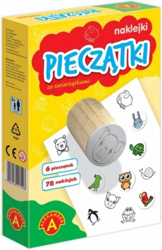 Små stempler og klistermærker med dyr