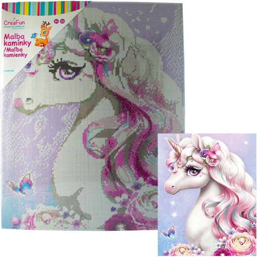 Diamantmaleri – prinsesse med pegasusser 40 × 50 cm