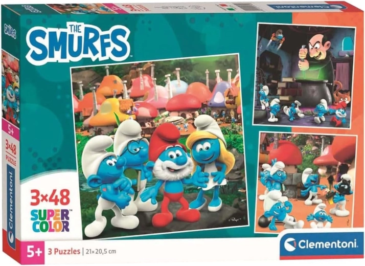 Puslespil Smølferne 3×48 brikker