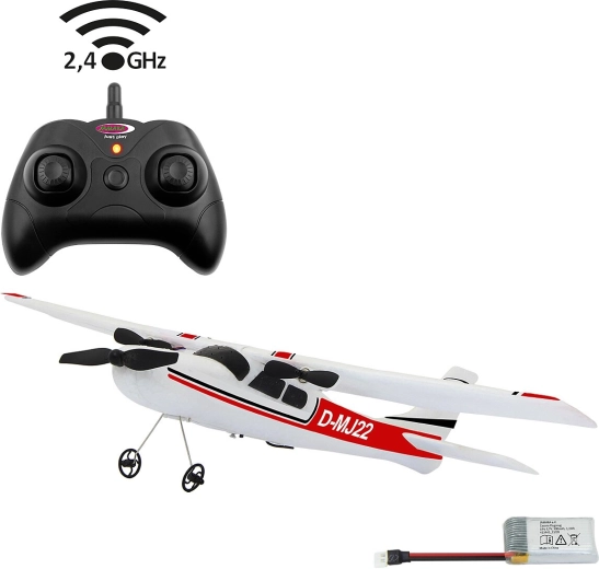 RC-fly JAMARA Cessna 182 med gyroskop og 2,4 GHz-fjernstyring