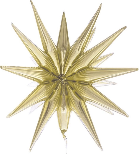 Folieballon 3D stjerne champagne 50 cm