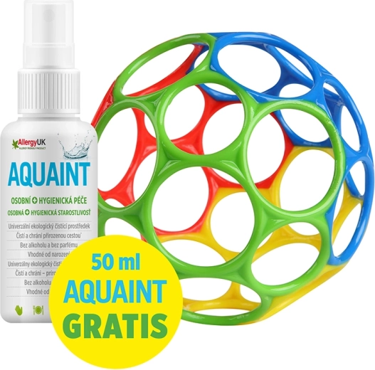 Oball rangle 10 cm blå + Aquaint økologisk rensevand 50 ml
