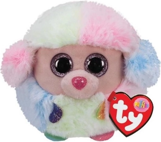 Ty Puffies Meteor – regnbuefarvet puddel plys-kugle